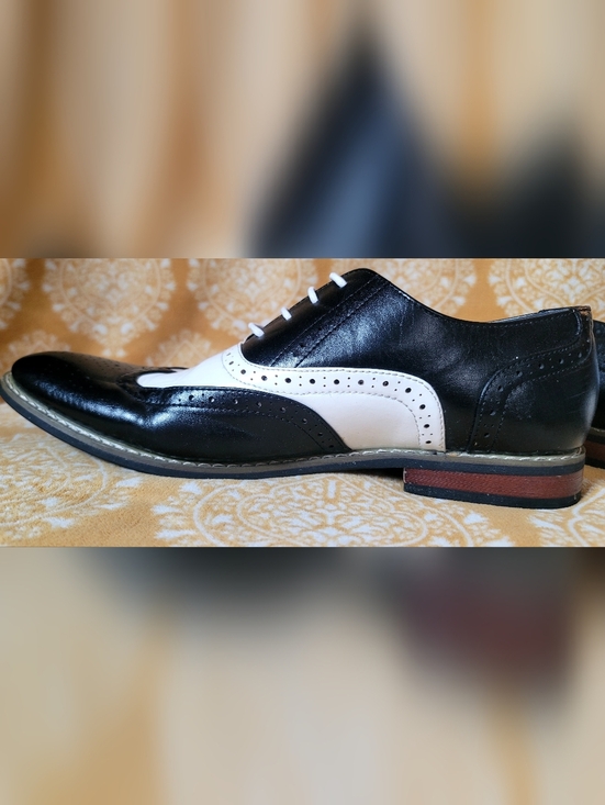 Enzo Romeo Men\'s Black And White Oxfords Sz 11 main image 15